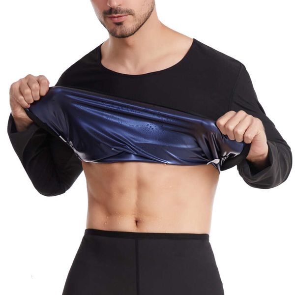 Männer Upgrade Sweat Sauna Taille Trainer Abnehmen Body Shaper Weste Shapewear Korsett Gym Unterwäsche Frauen Fett Brennen Lange Ärmel