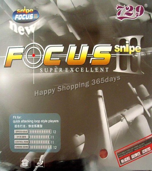 RITC 729 Friendship FOCUS III FOCUS3 Snipe Pipsin Tischtennis-Pingpong-Gummi mit Schwamm 21 mm6327122