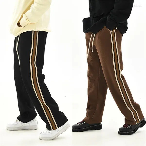 Calças masculinas Custom Track Draw String Cintura Homens Jogger Casual Street Sweatpants