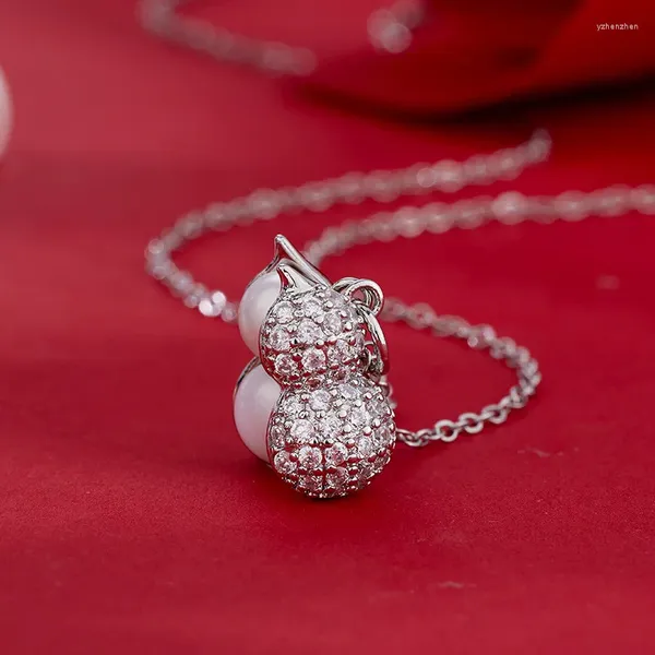 Anhänger Halsketten EYER Viel Glück Vintage Kürbis Form Natürliche Süßwasser Perle Halskette Weibliche Trendy Stil Schmuck Ornament Geschenk Für Frauen