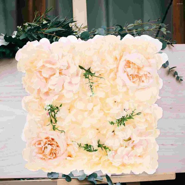 Декоративные цветы Декор для спальни Шелковый цветок Настенная панель Роза Фон Ткань Искусственное свадебное украшение Bling Спальня