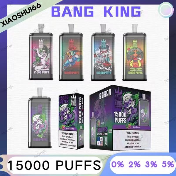 Genuine Bang King 15000 sbuffi VAPE USDITALE PEN E Sigaretta 650MAH BATTERE RICARICABILE da 25 ml di vaporizzazione a spirale a rete da 25 ml.2%3%5%