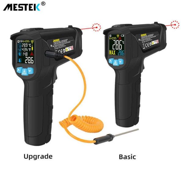 Digitales Infrarot-Thermometer, Laser-Temperaturmessgerät, berührungsloses Pyrometer, Imager, Hygrometer, IR-Thermometer, Farb-LCD-Lichtalarm 21773543