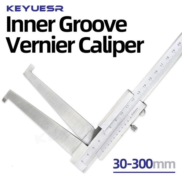 Paquímetros Vernier 30-300mm Compasso interno Vernier Paquímetro de aço inoxidável com mandíbula longa Paquímetros de medição interna Ferramenta de medição de diâmetro interno 26-200mm 231207
