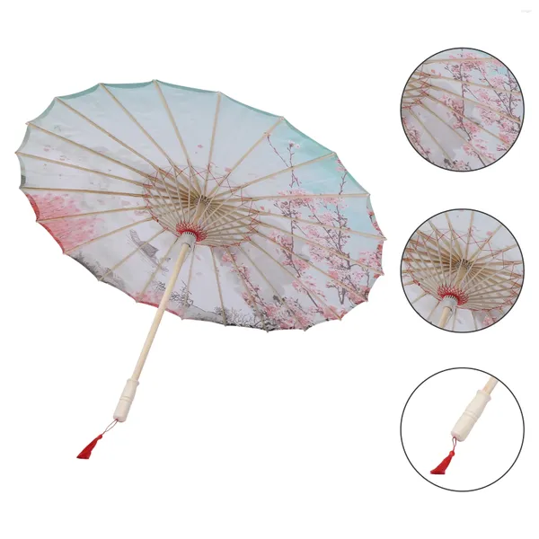 Şemsiye Yağ Kağıdı Şemsiye Klasik Po Umbralla Çin tarzı güzel beyaz düğün