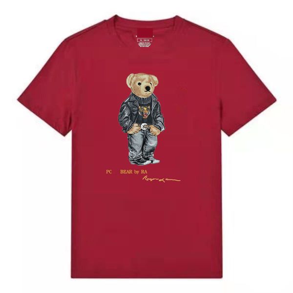 Ponyball Mens Designer Design originale Classico da uomo in puro cotone Tessuto liscio morbido Polo Bear Camicia da donna allentata T-shirt S-2XL 185