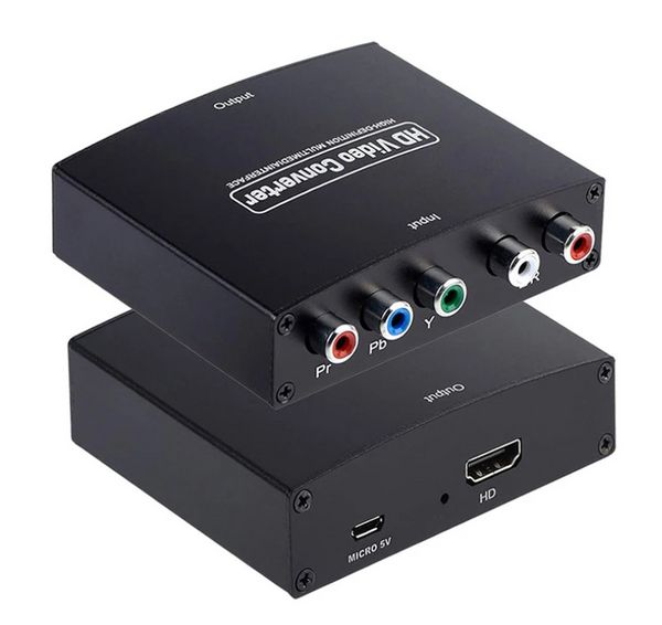 Ypbpr R/L Zu HD-MI-kompatiblen Konverter 1080p Video Audio Adapter Splitter Für Dvd Hdtv Monitor projektor