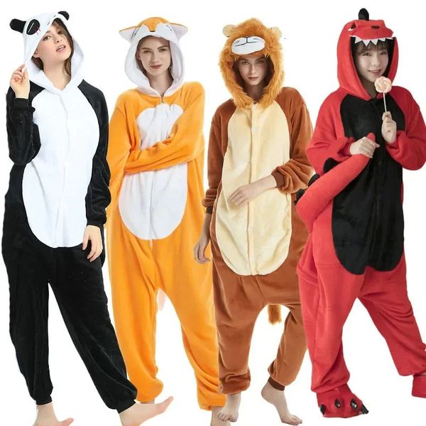 Strampler Erwachsene Tier Onesies Einhorn Kigurumi Pyjamas Nachtwäsche Frauen Männer Winter Unisex Stich Kostüme Kinder Cartoon Flanell Pyjamas 231208