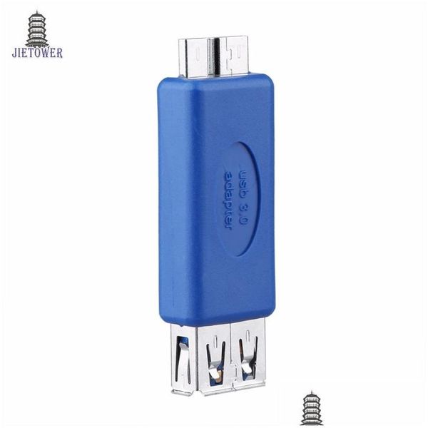 Computerkabel-Anschlüsse 300 teile/los Hochgeschwindigkeits-Standard-USB 3.0 Typ A-Buchse auf Micro-B-Stecker-Konverter-Adapter Note3 OTG DHPBD