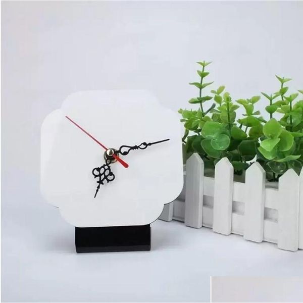 Molduras e molduras sublimação mdf madeira po quadro em branco padrão imprimível com relógio diy xilogravura impressão presentes de natal fy5479 dro othc8