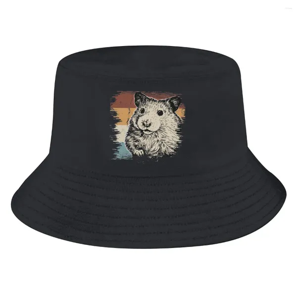 Berets balde chapéu hamster gaiola masculino feminino pescador boné hip hop praia sol pesca chapéus