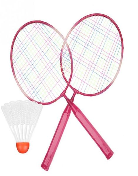 Racchetta da badminton per bambini, racchetta da volano, set in lega, racchetta da badminton, pratica, allenamento, racchetta leggera con palline6186249