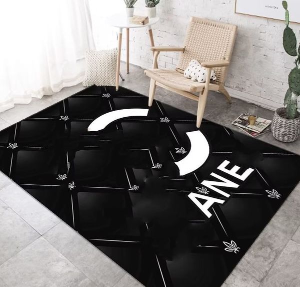Mode Wohnzimmer Teppich Licht Luxus Schwarz und Weiß Bodenmatte Wind Tisch Teppiche Einfache Leopardenmuster