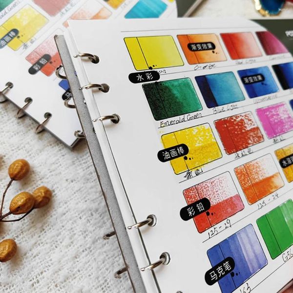 Libri da colorare in carta di cotone da 300 g/m² Taccuino per carte da disegno per prove di colore del potente per pennarelli per matite ad acquerello Forniture artistiche