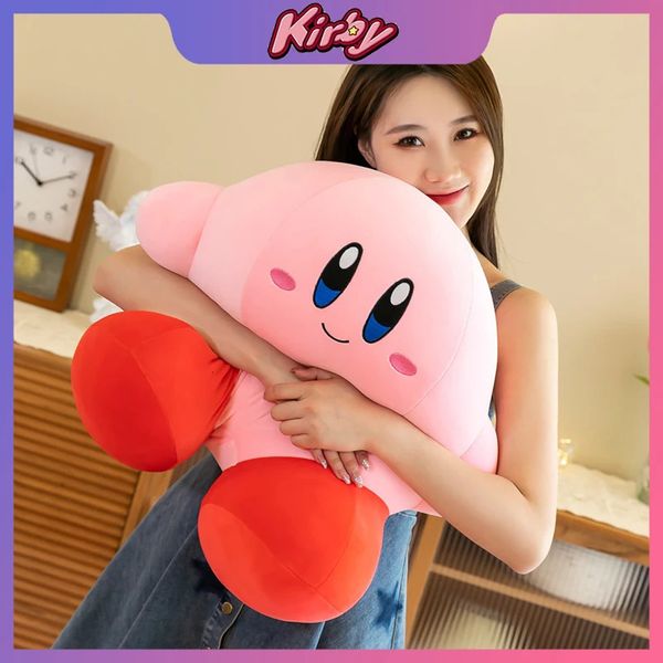 Bonecas de pelúcia Anime Kirby Brinquedos de pelúcia Kawaii Cute Pink Peluche Cartoon Soft Stuffed Animal Boneca Fofa Travesseiro Home Room Decor Presente de Aniversário Criança 231207