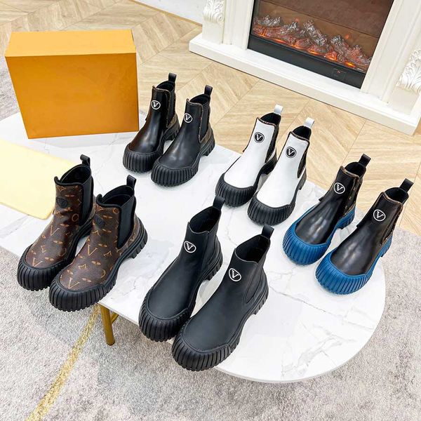 Tasarımcı plak dantel yukarı ayak bileği botları kadın siyah deri savaş botları düz topuk kış botları en kaliteli ve platform kadın ayakkabıları boş zaman motorlu taşıt botları 35-42