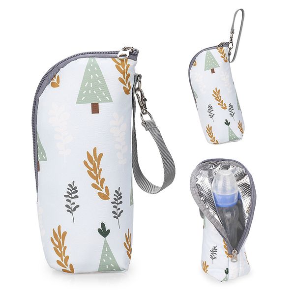 Tragbare Babyflasche Tasche Flaschenwärmer Säuglingsernährung Aluminiumform Isolierung Ausflug Kinderwagen Hängetasche zur Aufbewahrung von Tassen und Getränken