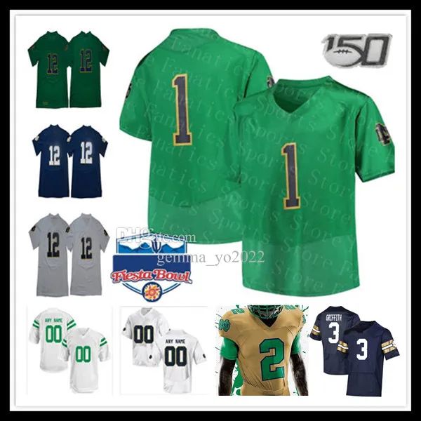 Custom Notre Dame ND Fighting Irish College Football Джерси Тайлер Бюхнер Крис Тайри Одрик Эстим Лоренцо Стайлс Майкл Майер Брэйден Ленц