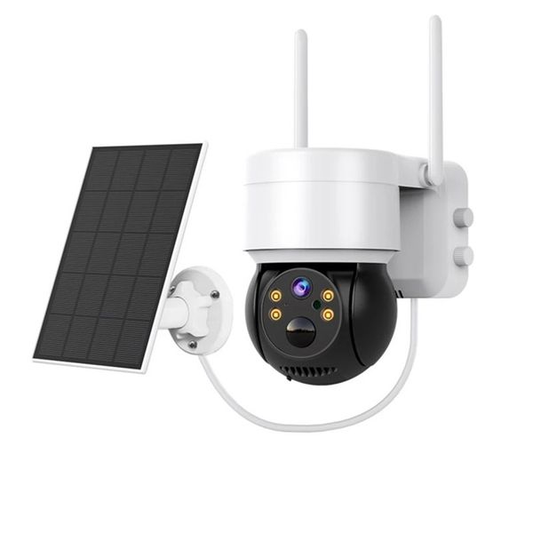 Açık Wifi Güneş Kamerası 4MP Güneş Paneli ile Güvenlik Kablosuz Gözetim PTZ IP Kameralar Pil CCTV PIR İnsan Algılama Icsee Q6