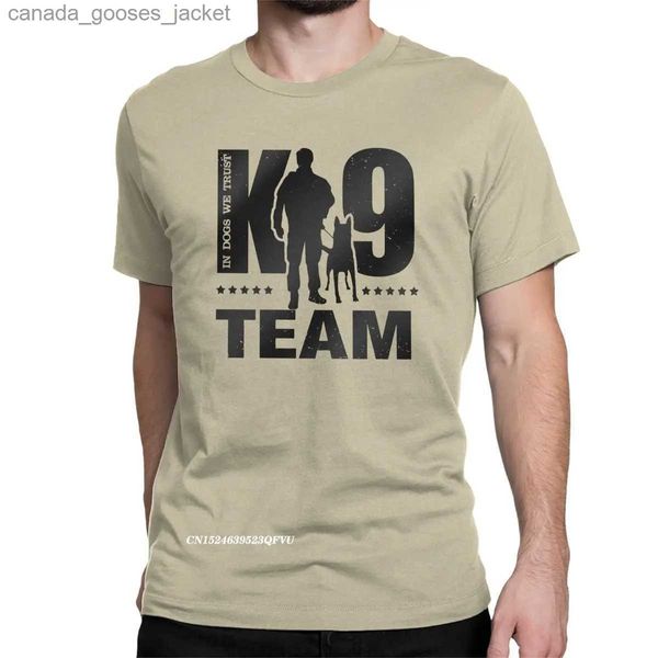 Herren T-Shirts K9 Team K9 Unit Malinois T Shirts Männer Reine Baumwolle Casual T-Shirt Anime Belgischer Hund Tees Grafik Kleidung Grafik L231208