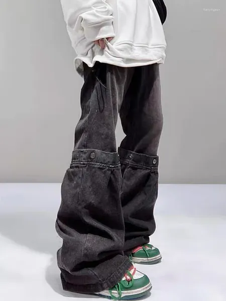 Herren Jeans X1X9X9X9 American Loose Straight Leg High Street Vintage Wide-Leg Denim Hose Hip Hop Übergroße Hose