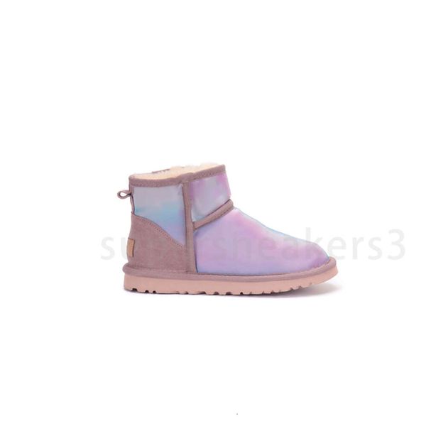 2023 Botas Criança Chinelos Crianças Bebê Designer Sapatos Fur Slides Sheepskin Shearling Ultra Mini Boot Winter Mules Wool Tamanho 21-35