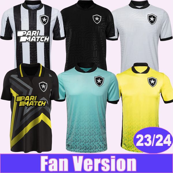 23 24 Botafogo Mens Soccer Jerseys SOARES MATHEUS BABI BERNARDO O.SAUER Home Black Away GK 3º AAD 4º Camisa de Futebol Manga Curta Adulto