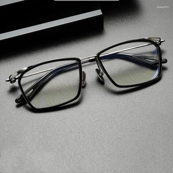 Óculos de sol quadros moda retângulo vintage acetato titânio miopia leitura óptica óculos ACT-TWO mão artesanato mulheres homem de alta qualidade