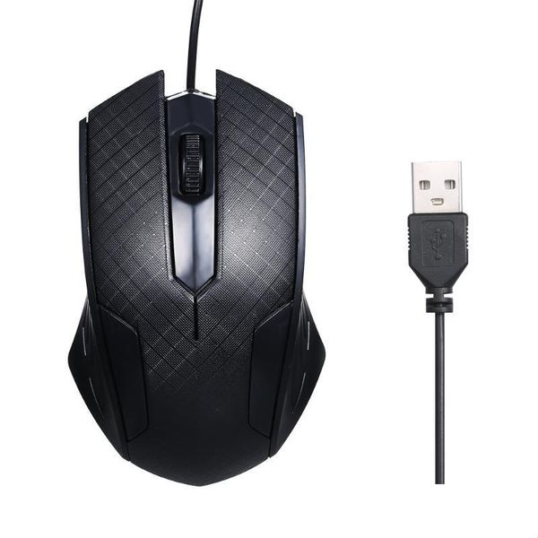 Ratos Preto Wired Gaming Mouse Usb 3 Botões Roda Óptica Antiderrapante Fosco Para Pc Pro Laptop Gamer Computador Drop Delivery Computadores Ne Dhyeu