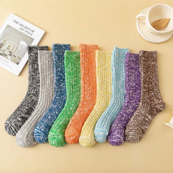 Frauen Socken Niedlich Für Männer Koreanische Baumwolle Dicke Linie Einfache Warme Verdicken Winter Japanischen Casual Sport Mid-kalb frauen