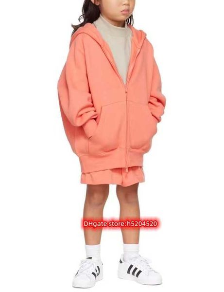 A8e6 23/24 Felpe con cappuccio da uomo e da donna Stilista Essentialhoodies Fears Abbigliamento per bambini Maglione con cerniera Piccola media con cappuccio Arancione Rosa Fuori