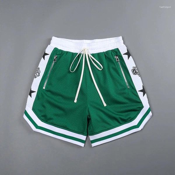 Herren Shorts Sommer Basketball Hosen Mode Capris Jogger Übung Mesh Schnell Trocknend Reißverschluss Tasche Panel