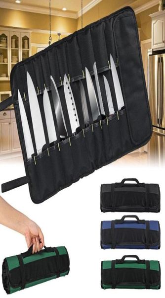 20 Slots Pocket Chef Knife Bag Roll Bag Carry Case Kitchen Portable Storage4469034