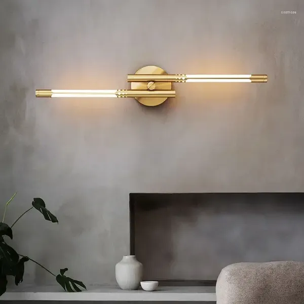 Wandleuchte Doppelkopf Kupfer Licht Retro Wandleuchte Beleuchtung für Foyer Schlafzimmer Nachttisch Korridor Gang Flur Dekor Single