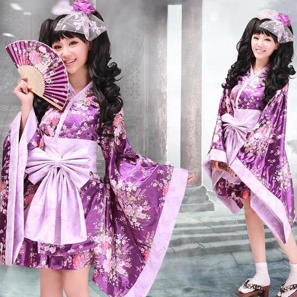 Abbigliamento etnico Tradizionale giapponese Anime Girl Abito asiatico Uniforme da geisha femminile di fascia alta