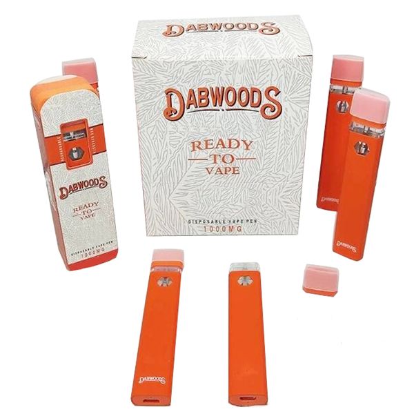 Dabwoods 1.0ml 1000mg Caneta Vape Descartável Recarregável E Cigarros 280mAh Bateria Vazia 510 Canetas Vaporizadoras Com Embalagem Packwoods x Runts