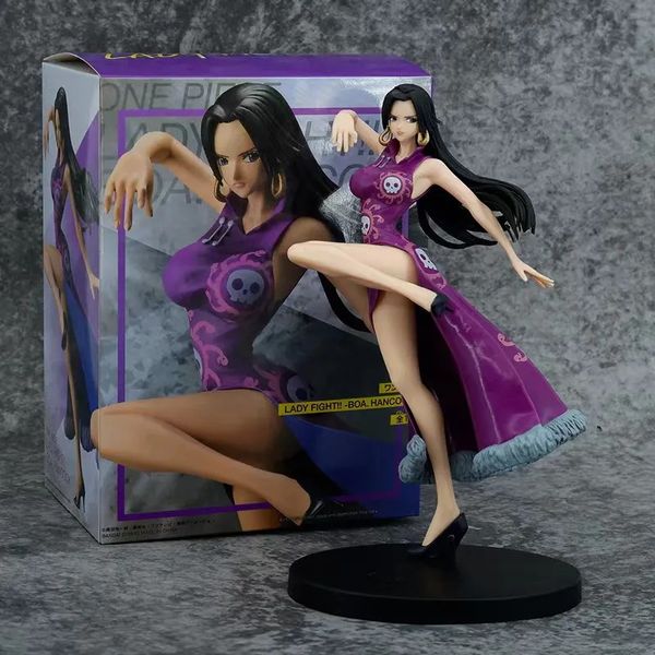 Aktionsspielfiguren Erwachsene Anime Figuren Spielzeug GK Schlange Prinzessin Boa Hancock Actionfigur 21CM Sexy Cheongsam Mädchen Puppe Figuren Statue 231207