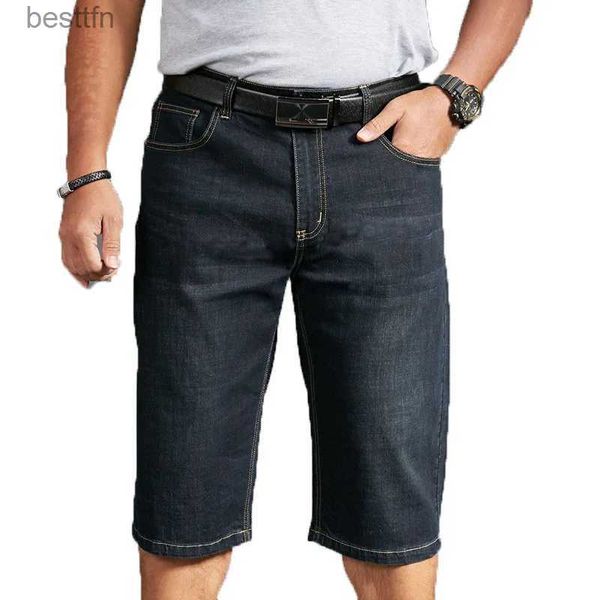 Herren Jeans Herren Denim Shorts 2023 Sommer Reithose Baumwolle Berda Große Größe Halbe Hose Schwarz Stretch Lässige Knielange Jean Herren ShortL231208