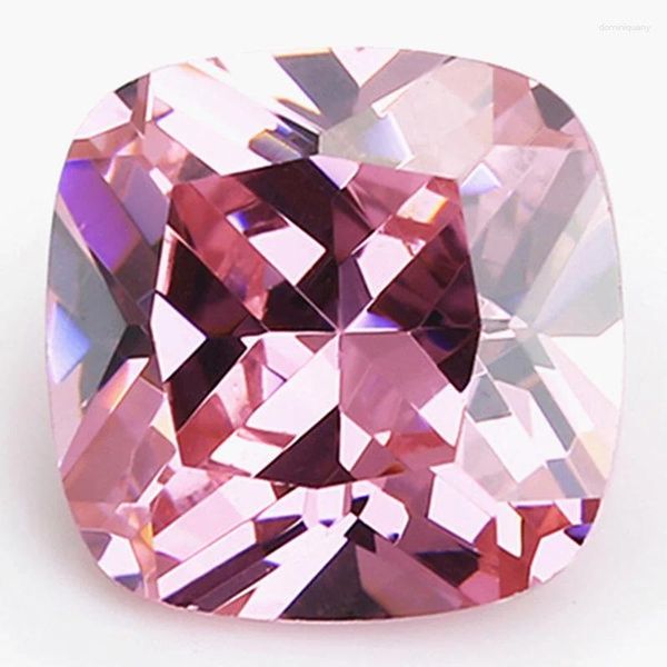 Lose Edelsteine, ungewärmt, 7,40 ct, natürlicher Edelstein, rosa Saphir, 10 x 10 mm, Edelstein im Quadratschliff, Sri Lanka, VVS