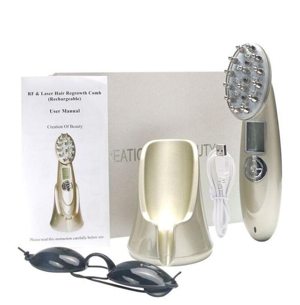Massagepistole Laser Haarwachstum Kamm Pon Lichttherapie Haarbürste Kopfhaut Anti-Verlust-Behandlung Massagegerät Nachwachsen Bürste6521627