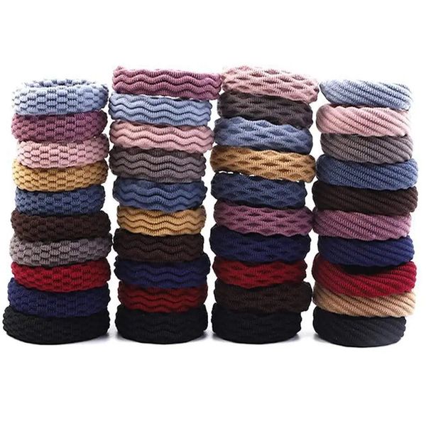 Faixas de borracha de cabelo 20pcs mulheres meninas simples básico elástico faixas de cabelo laços scrunchie rabo de cavalo titular faixas de borracha moda headband acessórios de cabelo 231208