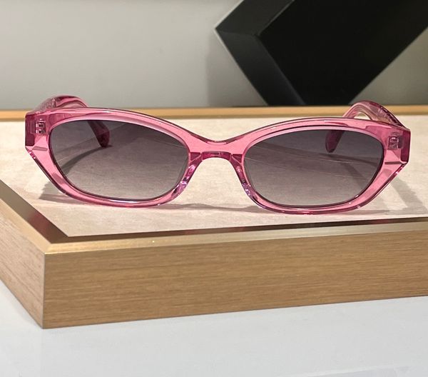 Occhiali da sole in cristallo glitter rosa piccoli occhiali da gatto da donna da donna uomo sfumature sunnies gafas de sol uv400 occhiali con scatola