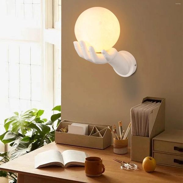 Lâmpada de parede Nordic gesso luz cabeceira led palmas arandela para quarto leitura decoração casa sala estar cozinha g9 iluminação