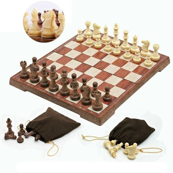Set di scacchi portatile da viaggio per torneo di lavagna magnetica di 4 dimensioni Nuovo set di scacchi magnetici internazionali per scacchiera piegata nuova scacchiera7066408