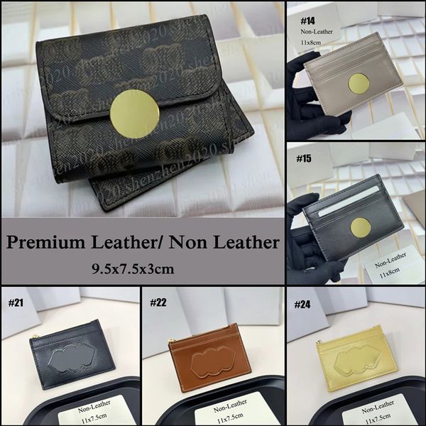 Premium-Leder-/Nicht-Leder-Modemarke, Multi-in-One-Klappbrieftasche, kurze Damenbrieftasche, Geldbörse, Kartenhalter, 9,5 x 7,5 x 3 cm