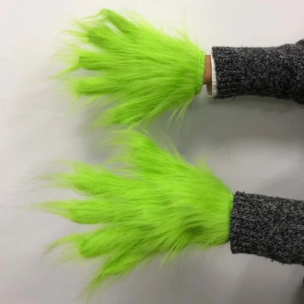 Fünf-Finger-Handschuhe, Weihnachtsstola, Geek Cosplay, grüner Monsterhandschuh, Halloween, Karneval, Kostümzubehör, Jahresgeschenke 231208