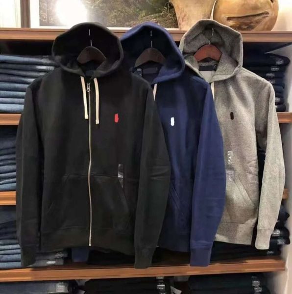 Mens Hoodies Sweatshirts Tasarımcı Erkekler Kazak Zip Yarım Hoodie Gevşek At Ceketleri Polo Erkek Bezi Top Asya Yeni Stil