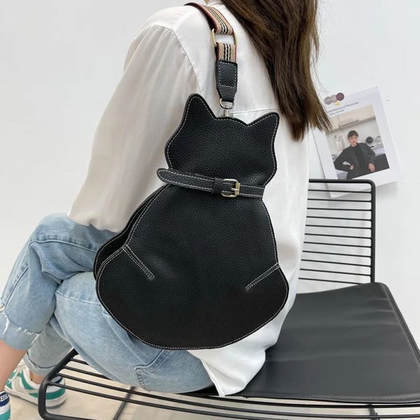 Borse da sera Divertenti borsette stile gatto cartone animato e borsette per donna Novità Borsa a mano per ragazze Borsa a tracolla casual femminile con pochette 231207