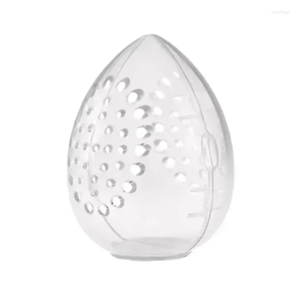 Esponjas de maquiagem portátil esponja suporte cosméticos em forma de ovo puff 1-4 caixa de secagem transparente vazia