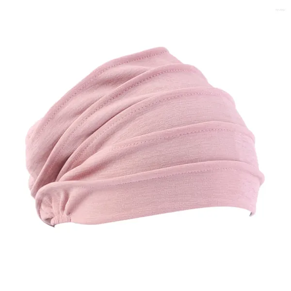 Berretti in cotone Cappello Chemioterapia Foulard Turbante Sonno per donna (Rosa)